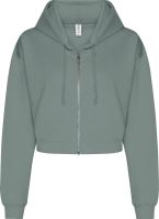 Cropped Zoodie dames hoodie bedrukken | Just Hoods