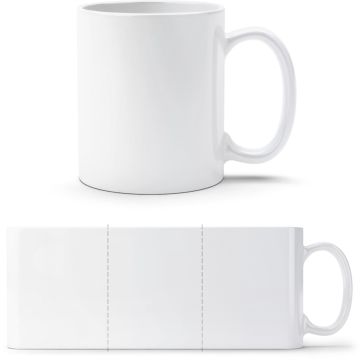 Sublistar Witte Mok personaliseren – Voor – Wit