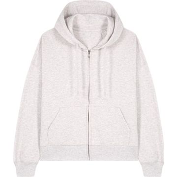 Stanley/Stella Stella Ida dameshoodie met rits van biologisch katoen personaliseren – Voor – Cool Heather Grey