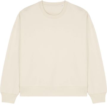 Stanley/Stella Stella Alma dames sweater met ronde hals van biologisch katoen personaliseren – Voor – Natural Raw