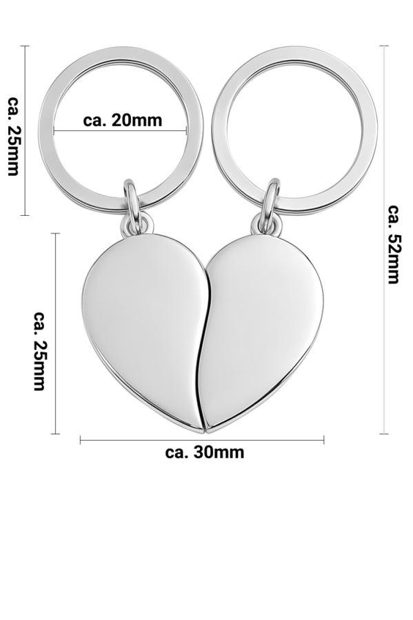 Sleutelhanger verdeeld hart bedrukken | Omnishirt