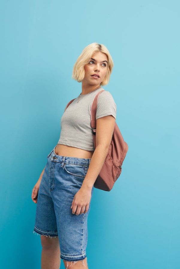 Tri-Blend Cropped T Dames T-Shirt bedrukken | Just Hoods