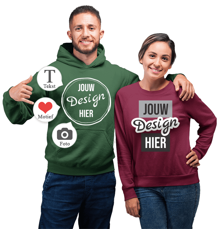 Trui bedrukken en trui ontwerpen bij Omnishirt - Trui met eigen motieven