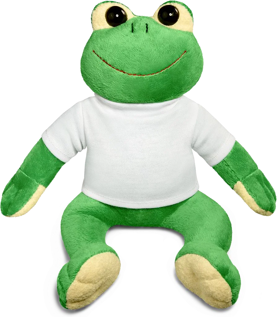 Kikker knuffeldier bedrukken