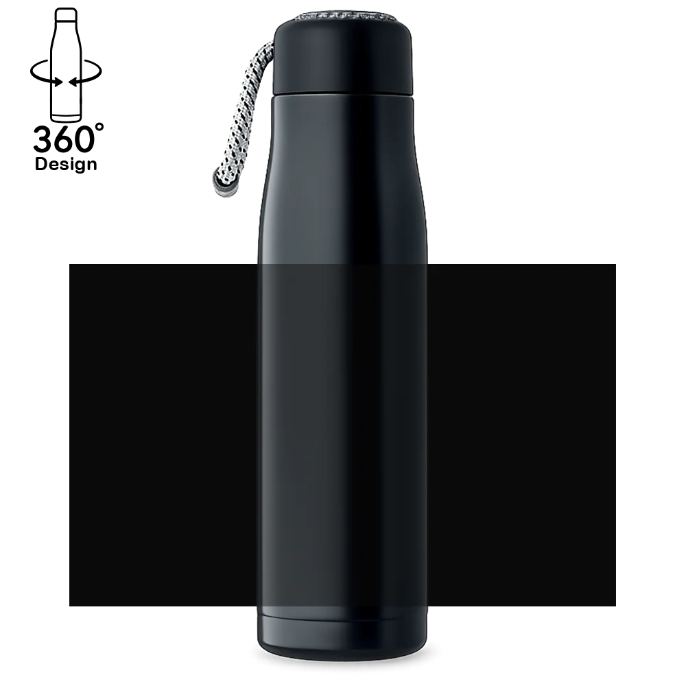 Dubbelwandige RVS drinkfles 500 ml met draaglus - Drinkfles graveren