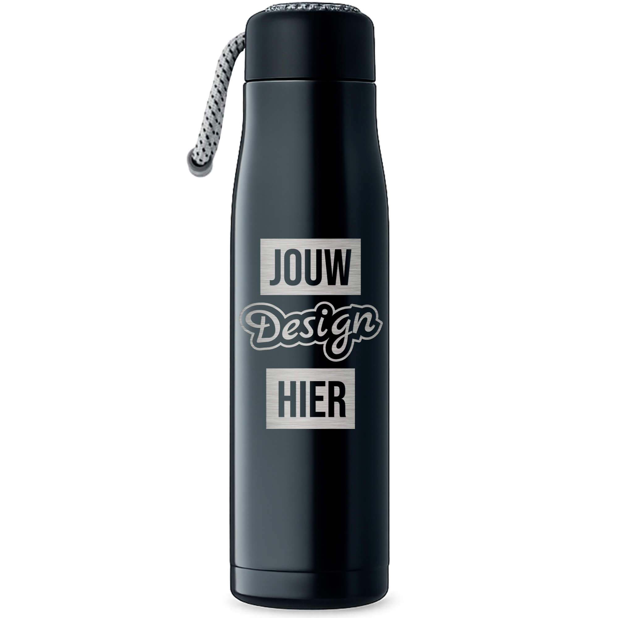 Omnishirt Dubbelwandige RVS drinkfles met draaglus