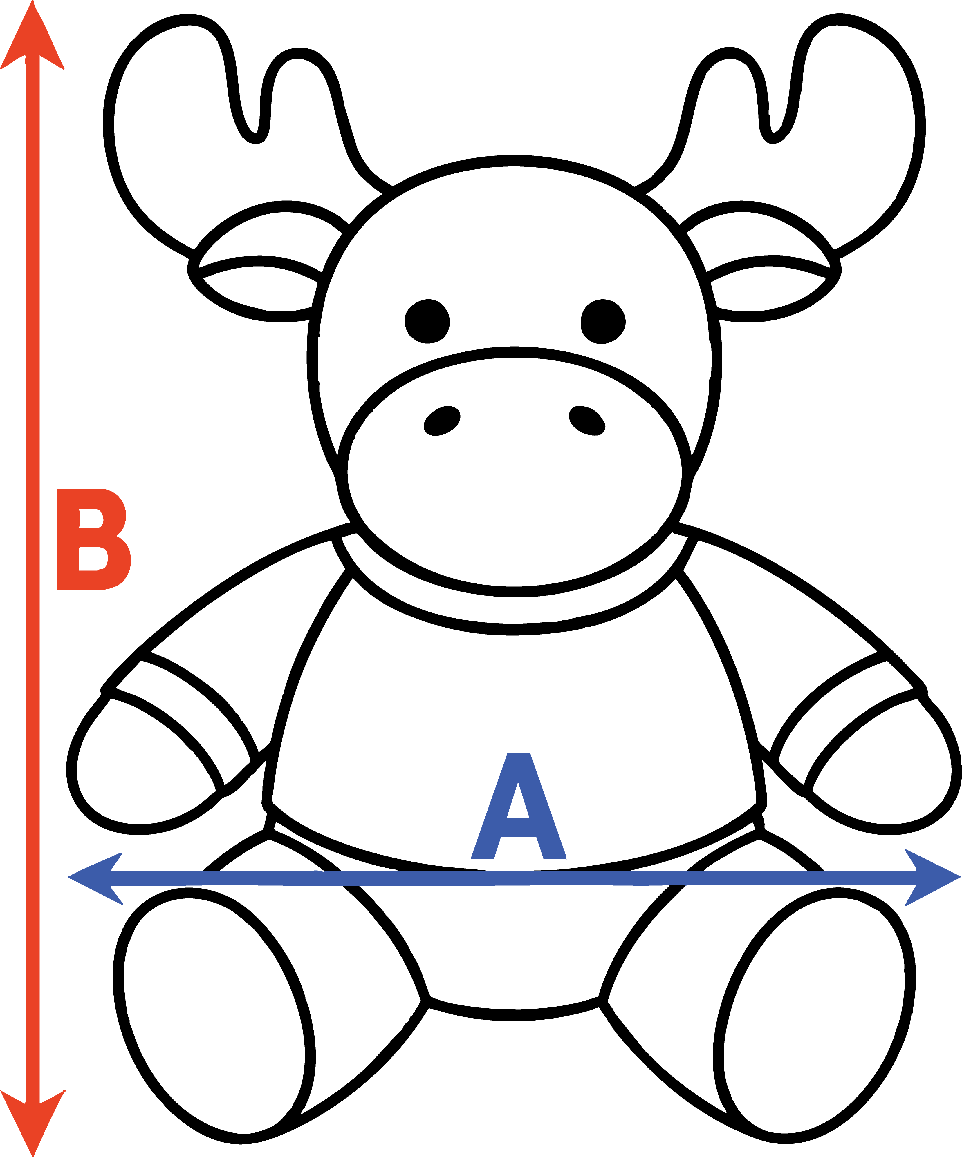 Eland Knuffeldier Afmetingen